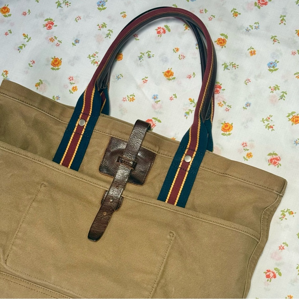 Ralph Lauren Rugby Tan Canvas Tote - Picture 4 of 7